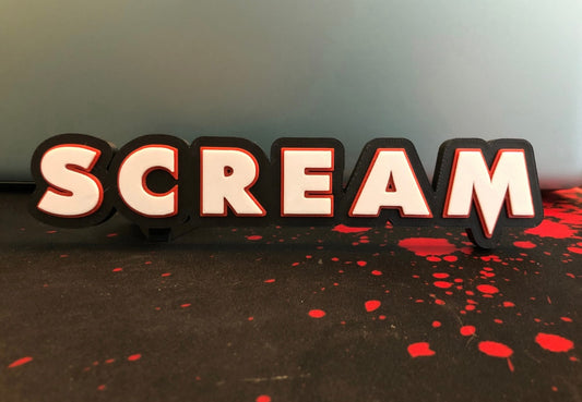 Scream logo/shelf display