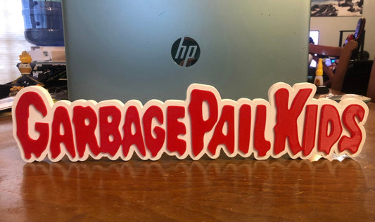 Garbage Pail Kids logo/shelf display