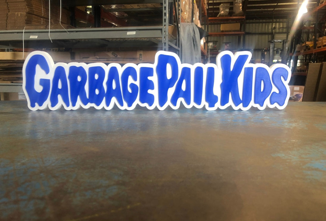 Garbage Pail Kids logo/shelf display