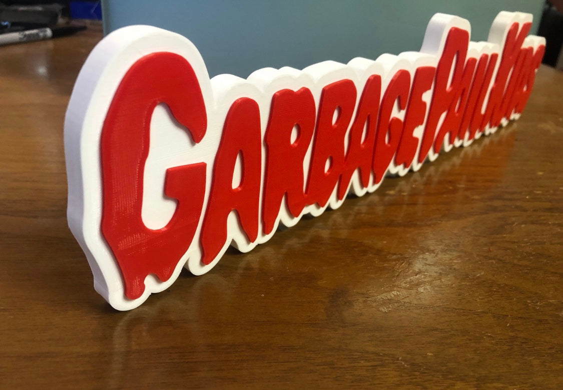 Garbage Pail Kids logo/shelf display