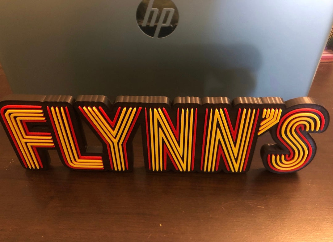 Flynn's logo/shelf display