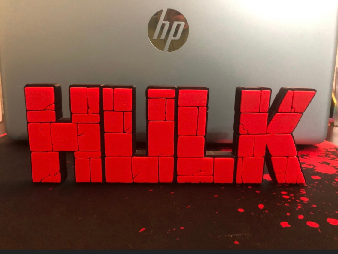 Hulk logo\shelf display