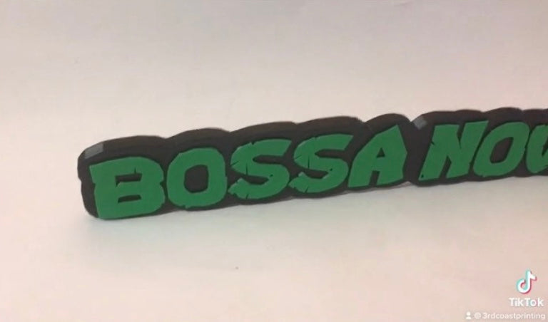 Bossa Nova logo/shelf display