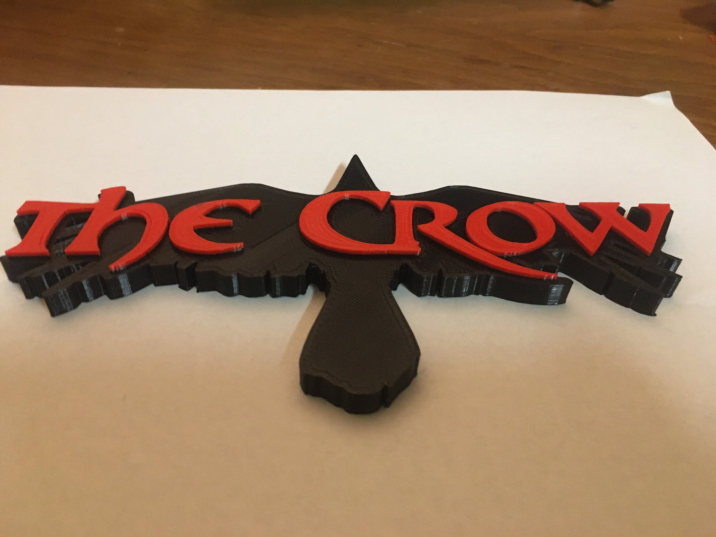 The Crow logo/shelf display