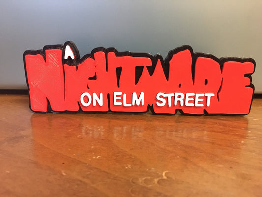 Nightmare on Elm Street logo/shelf display