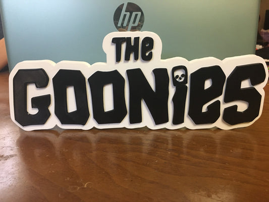 The Goonies logo/shelf display