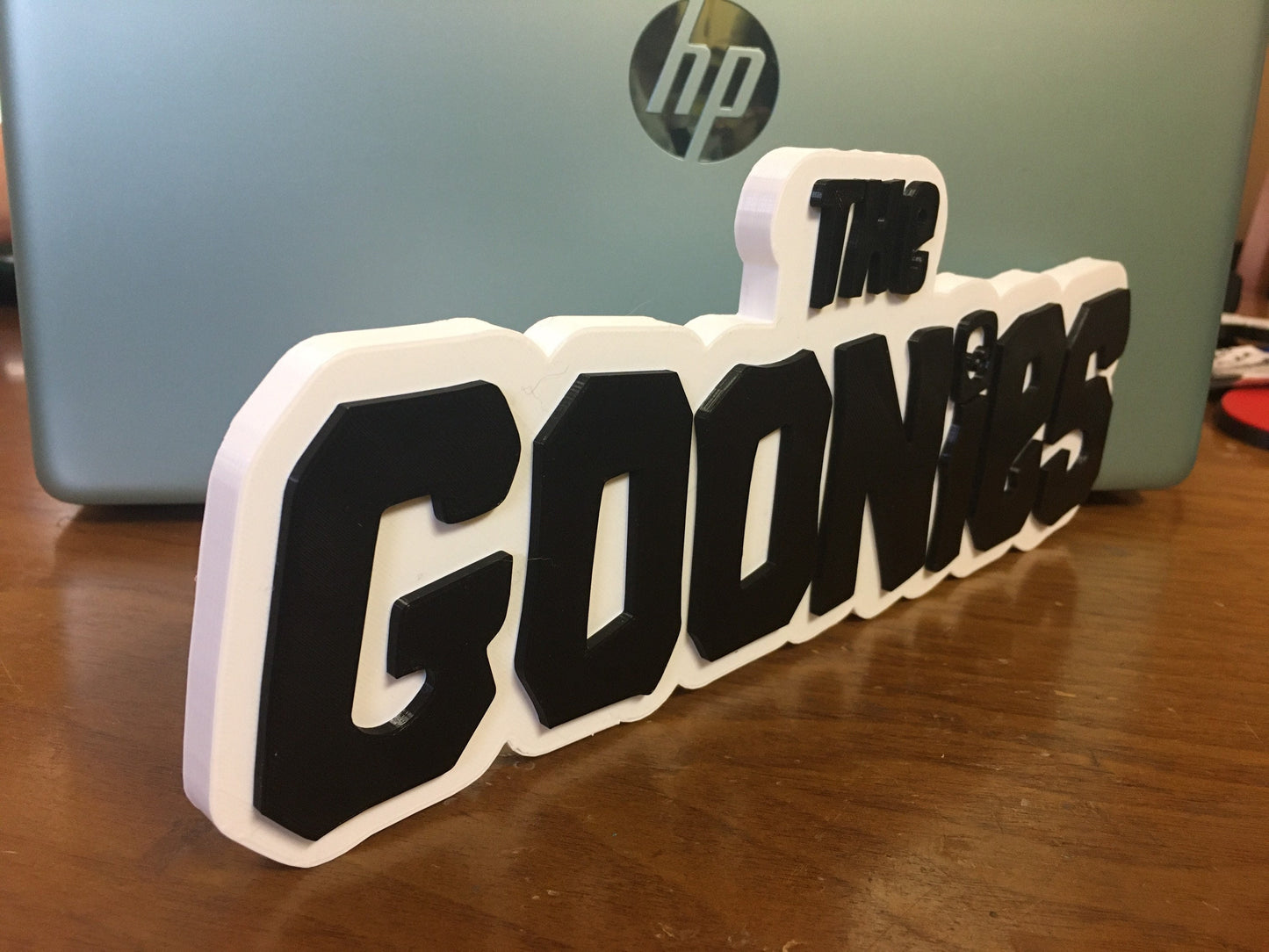 The Goonies logo/shelf display