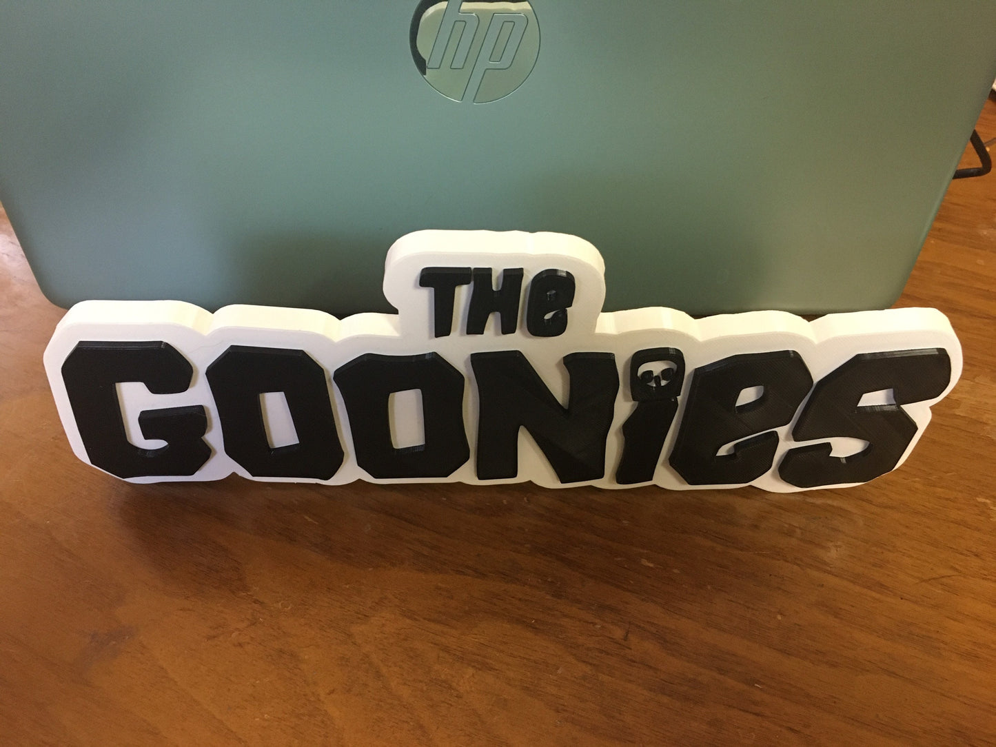 The Goonies logo/shelf display