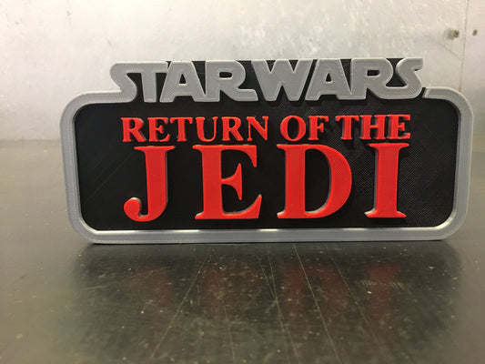 RETURN of THE JEDI logo/shelf display