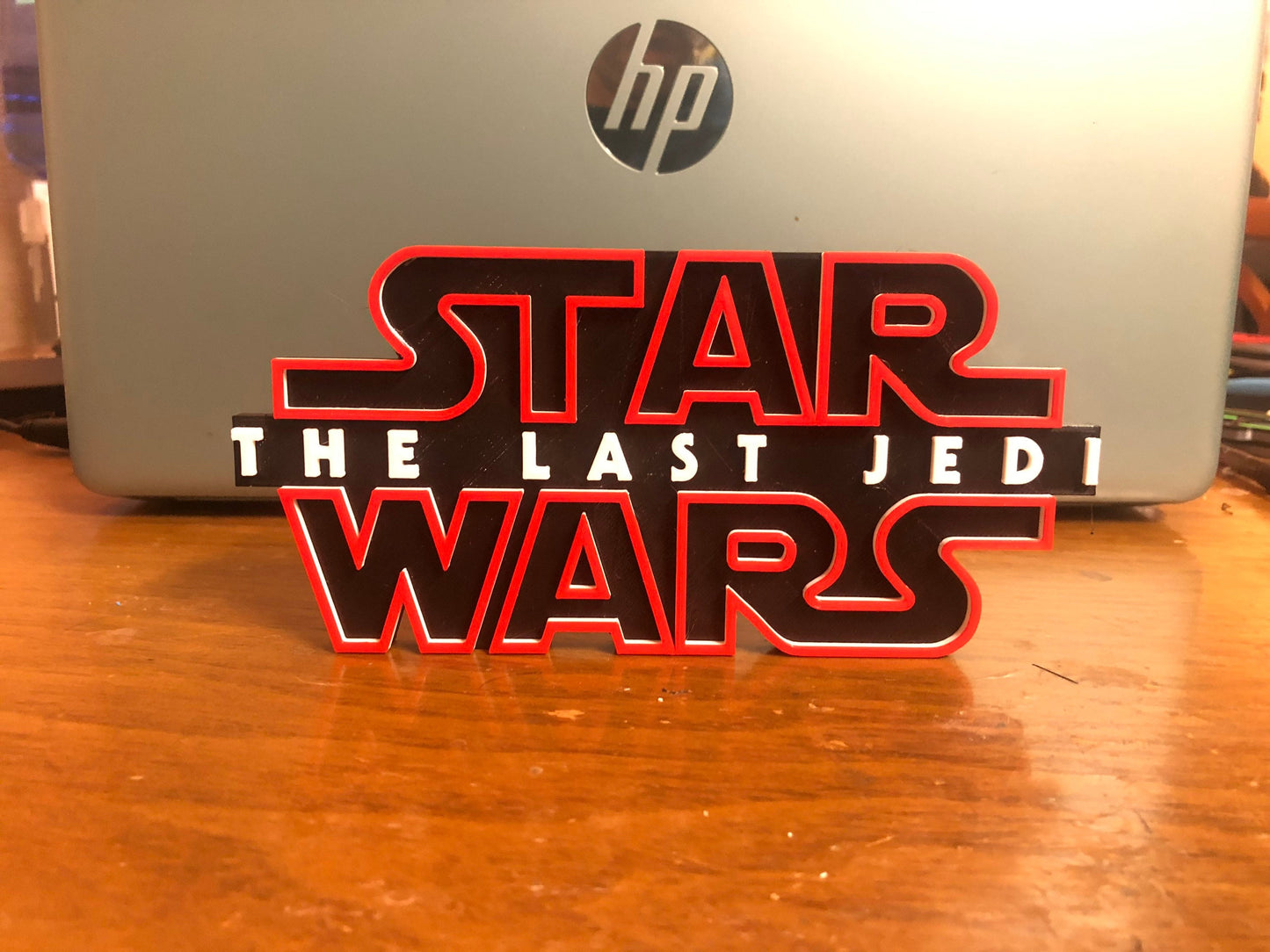 Star Wars The Last Jedi logo/shelf display