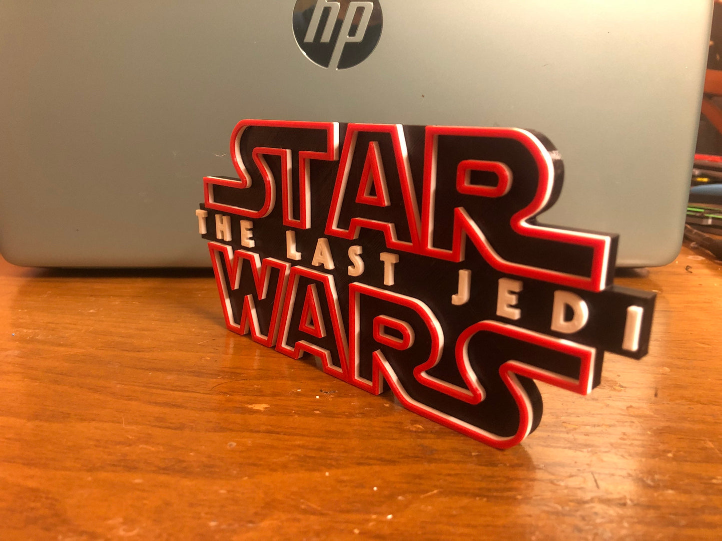 Star Wars The Last Jedi logo/shelf display