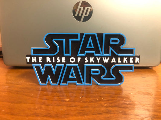 Star Wars The Rise of Skywalker logo/shelf display