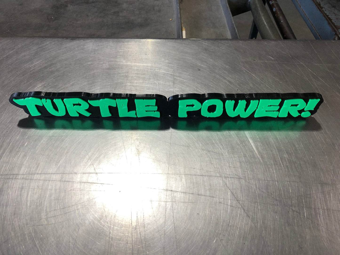 TMNT TURTLE POWER! logo/shelf display