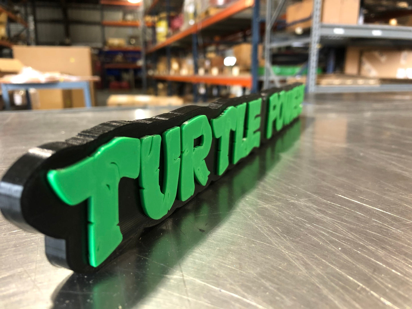 TMNT TURTLE POWER! logo/shelf display