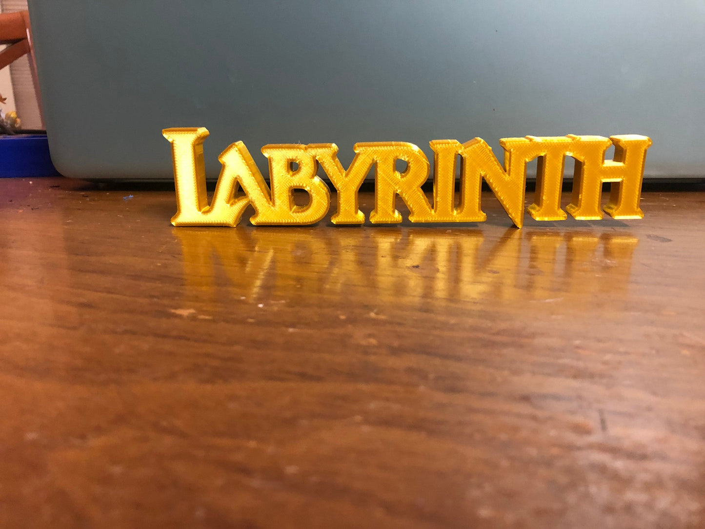 Labyrinth logo/shelf display