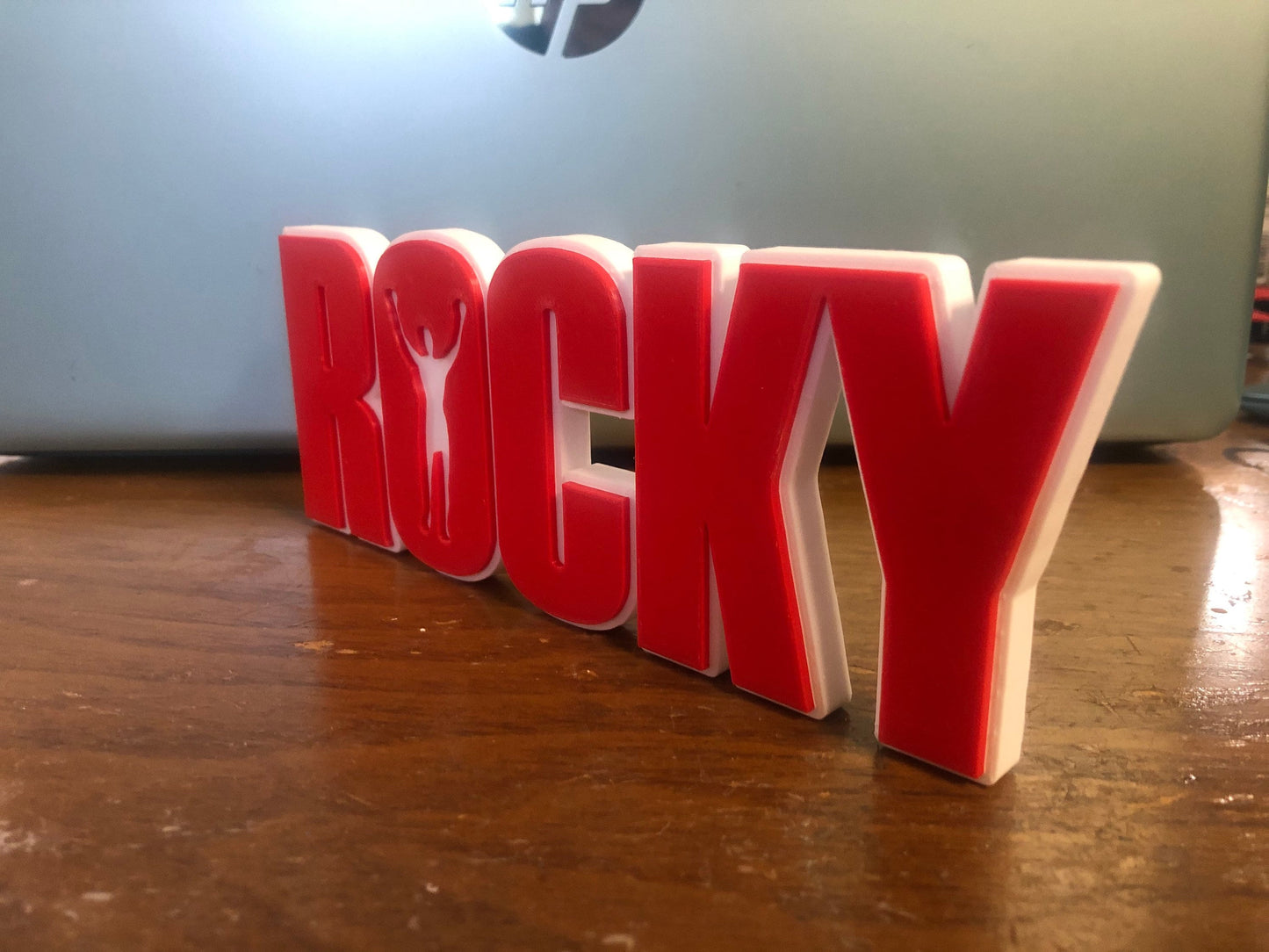 Rocky logo/shelf display