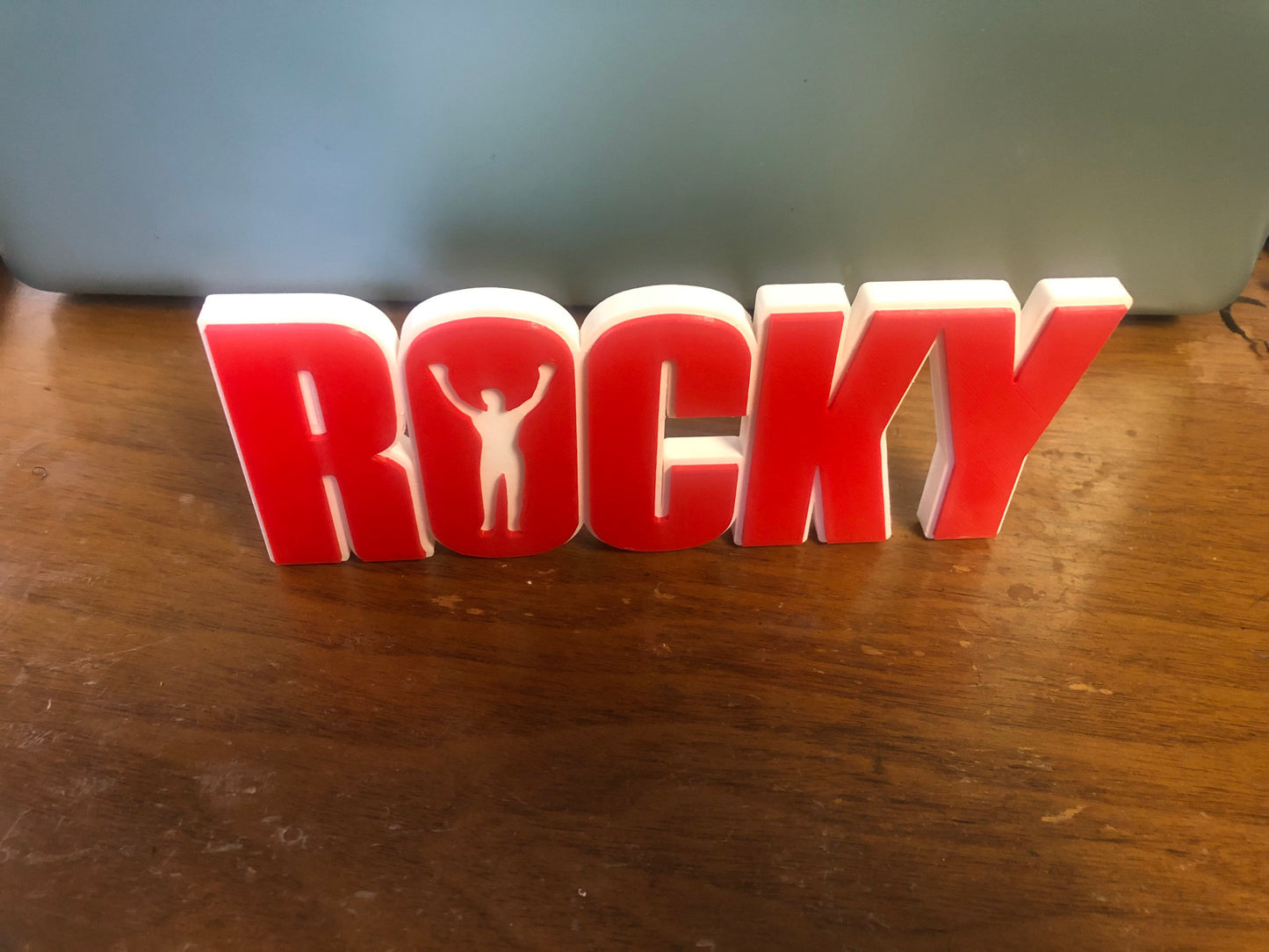 Rocky logo/shelf display