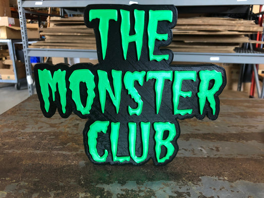 The Monster Club logo/shelf display