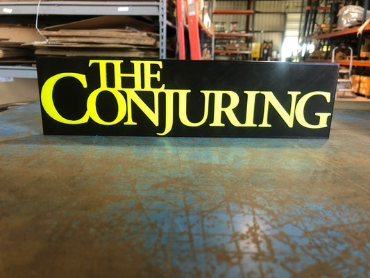 The Conjuring logo/shelf display