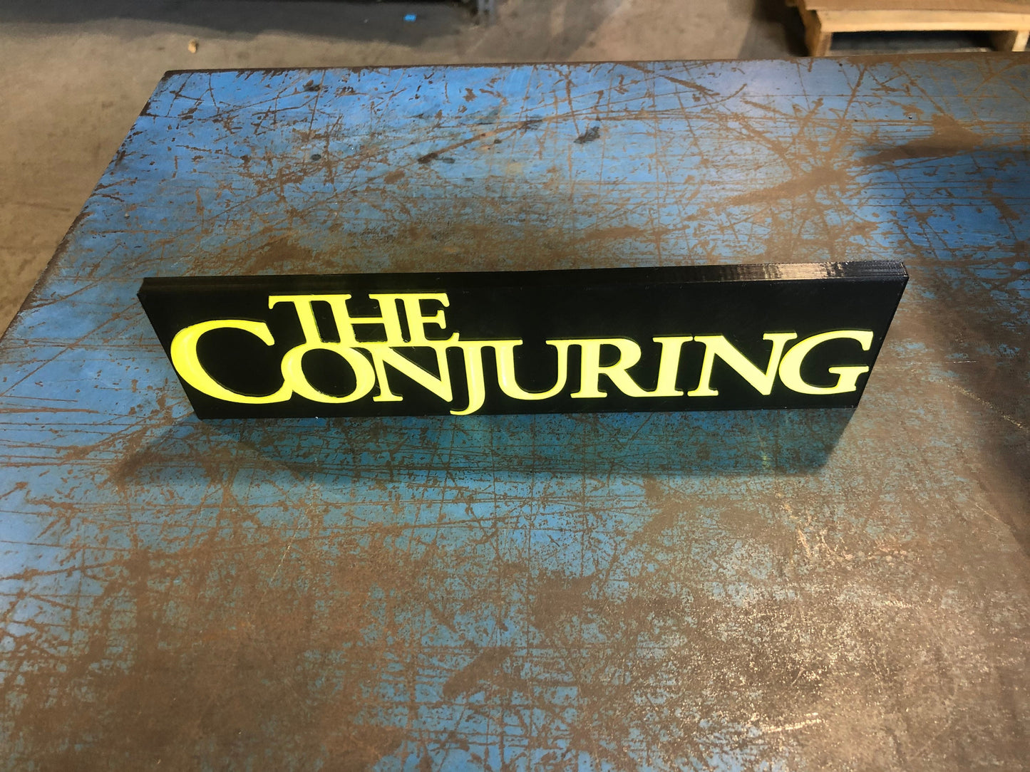 The Conjuring logo/shelf display