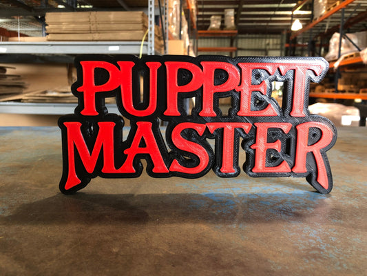 PUPPET MASTER LOGO/shelf display