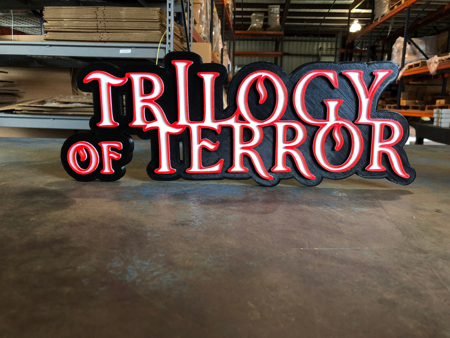 Trilogy of Terror logo/shelf display