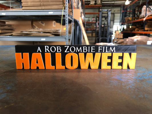 Rob Zombie Halloween logo/shelf display