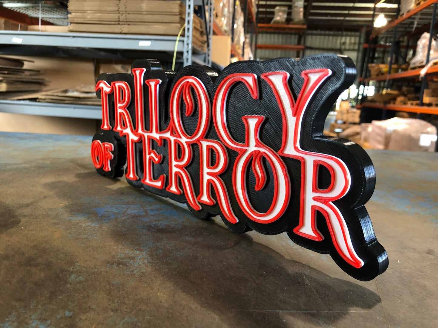 Trilogy of Terror logo/shelf display