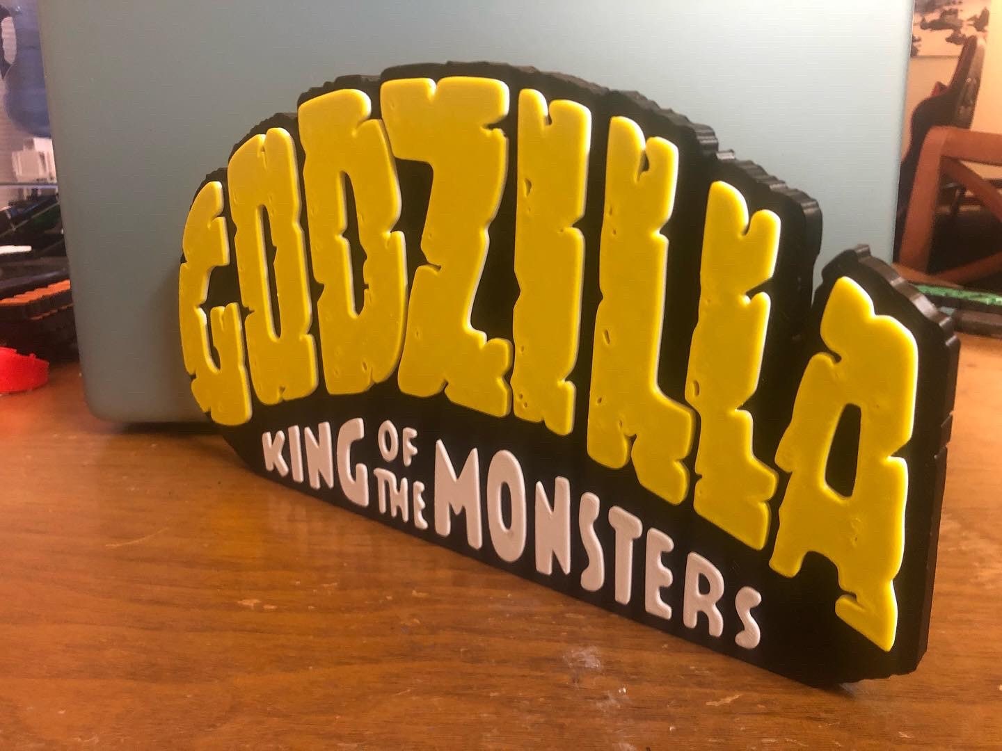 Godzilla logo/shelf display