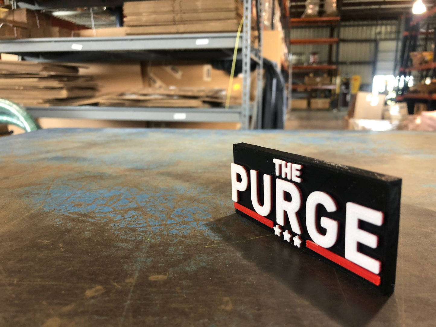 The Purge logo/shelf display