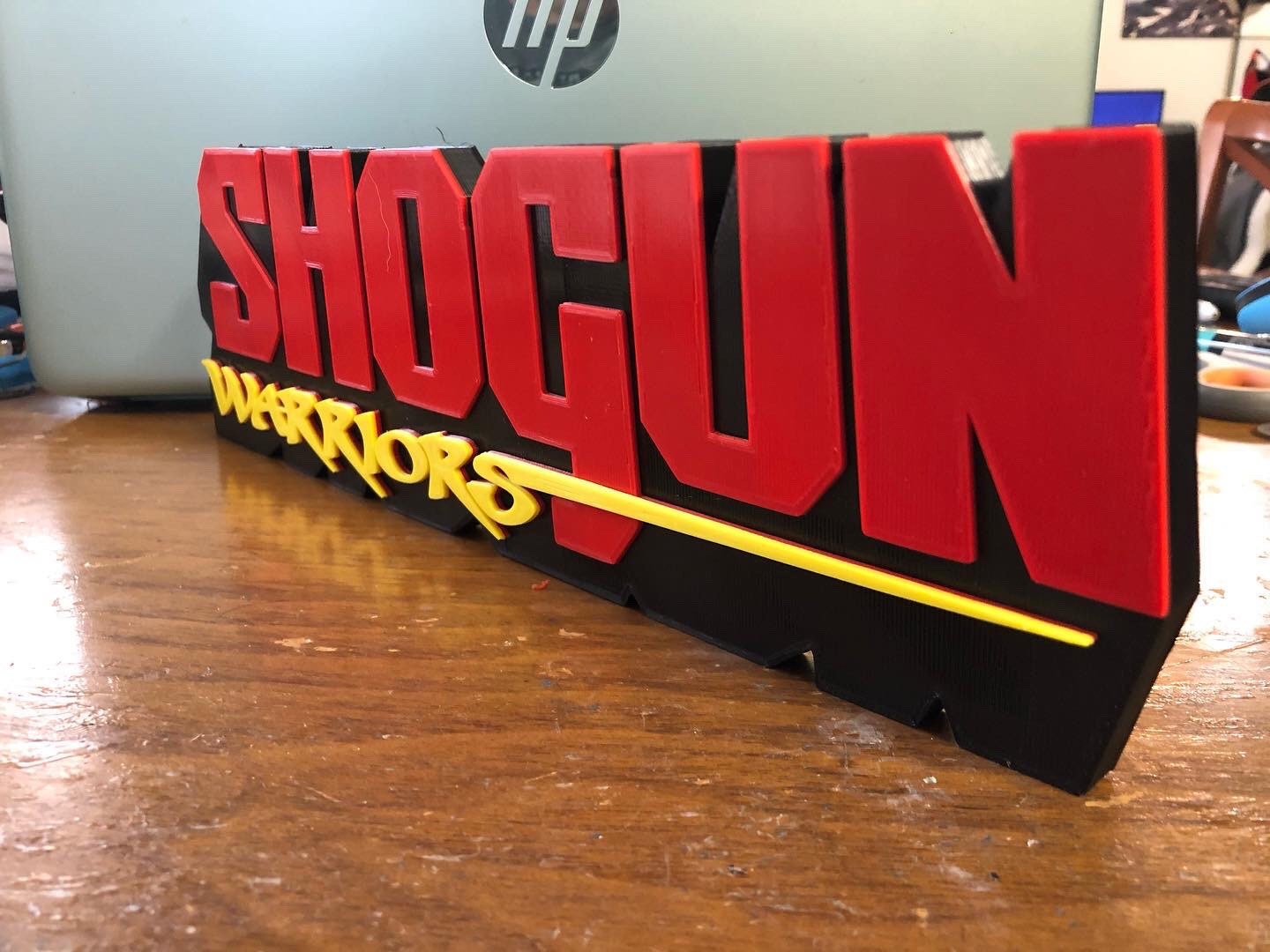 Shogun Warriors logo/shelf display