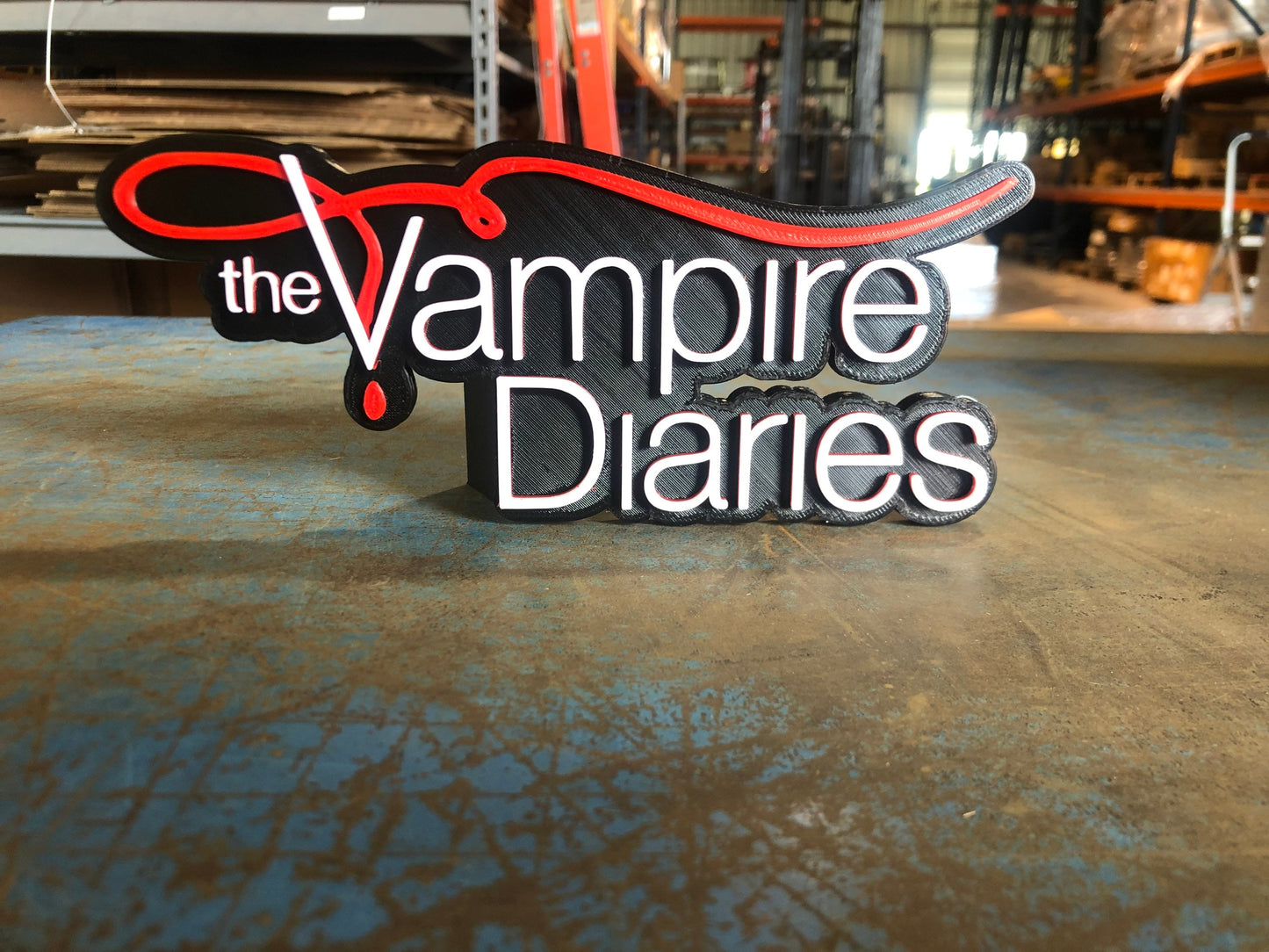 The Vampire Diaries logo/shelf display