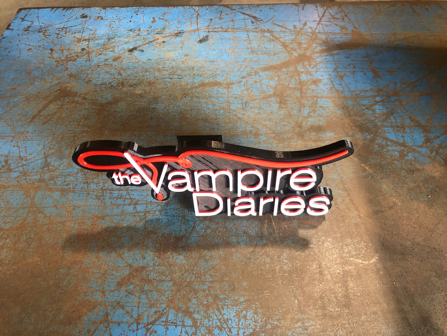 The Vampire Diaries logo/shelf display