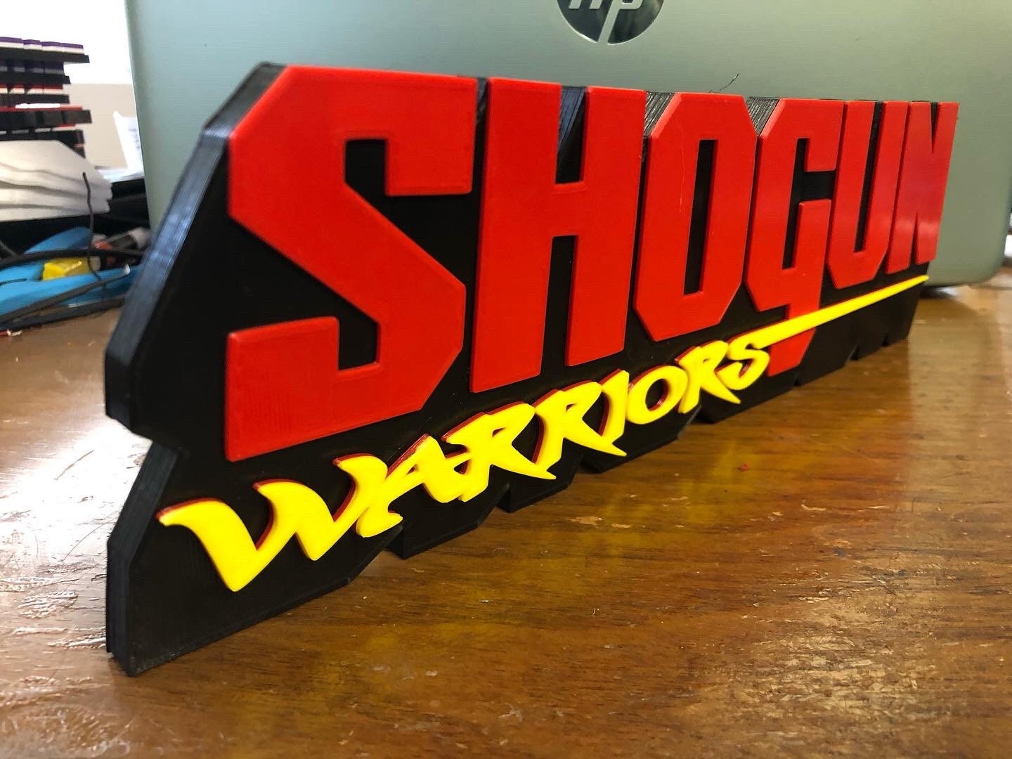 Shogun Warriors logo/shelf display