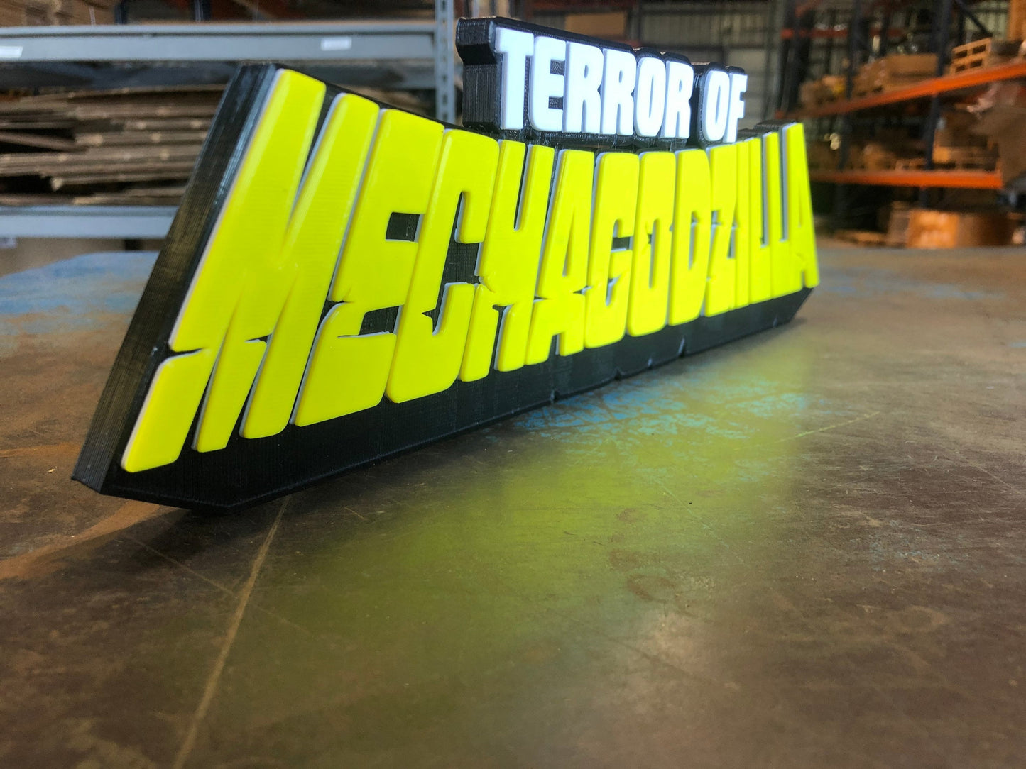 Terror of MechaGodzilla logo/shelf display