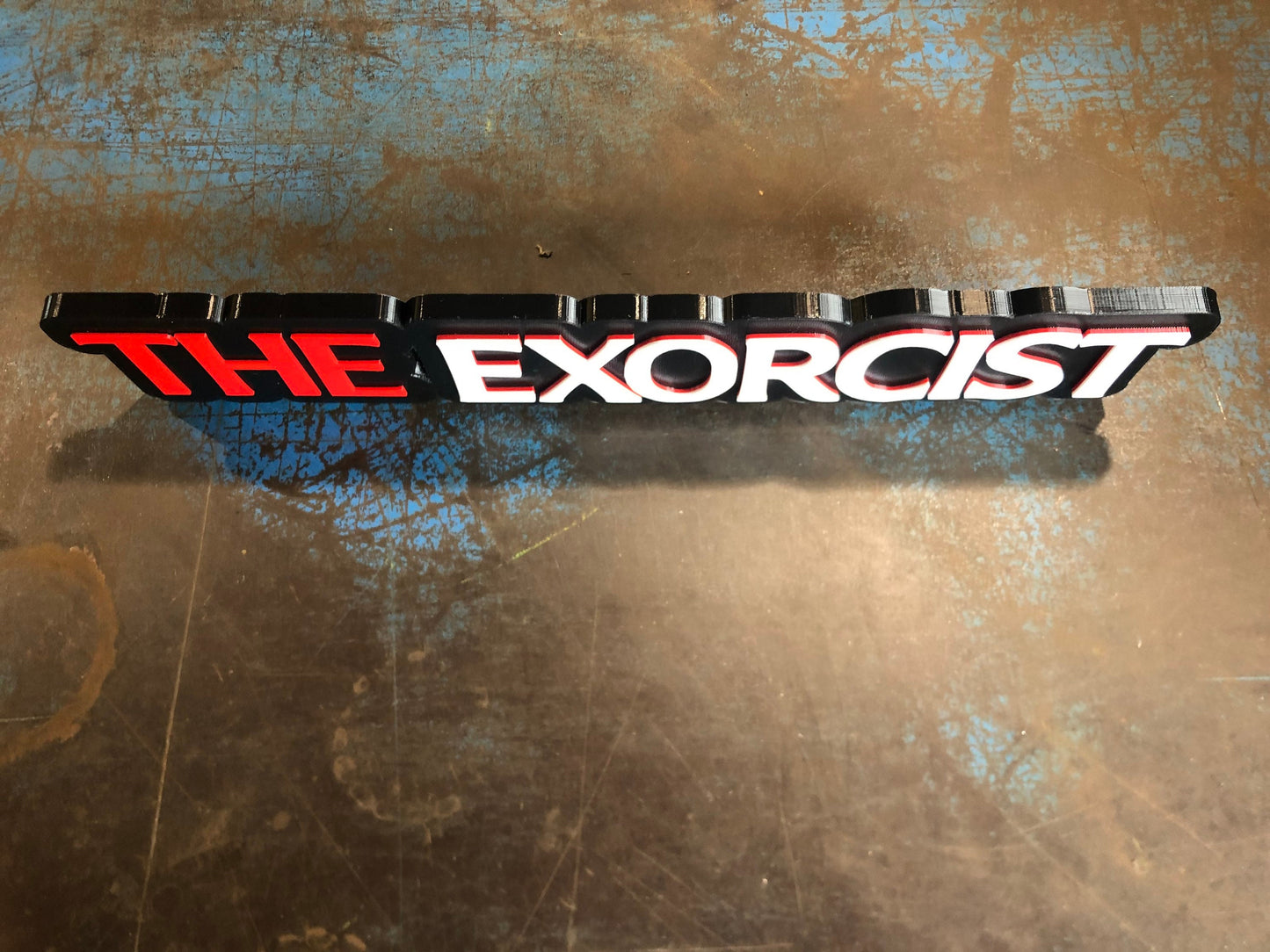 The Exorcist logo/shelf display