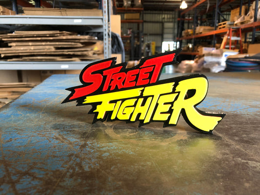 Street Fighter logo/shelf display