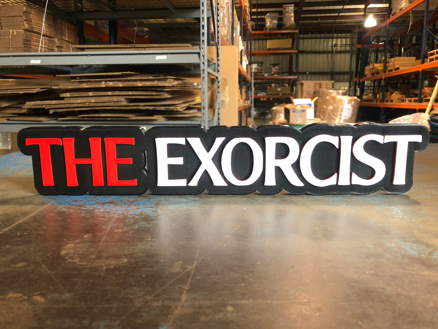 The Exorcist logo/shelf display