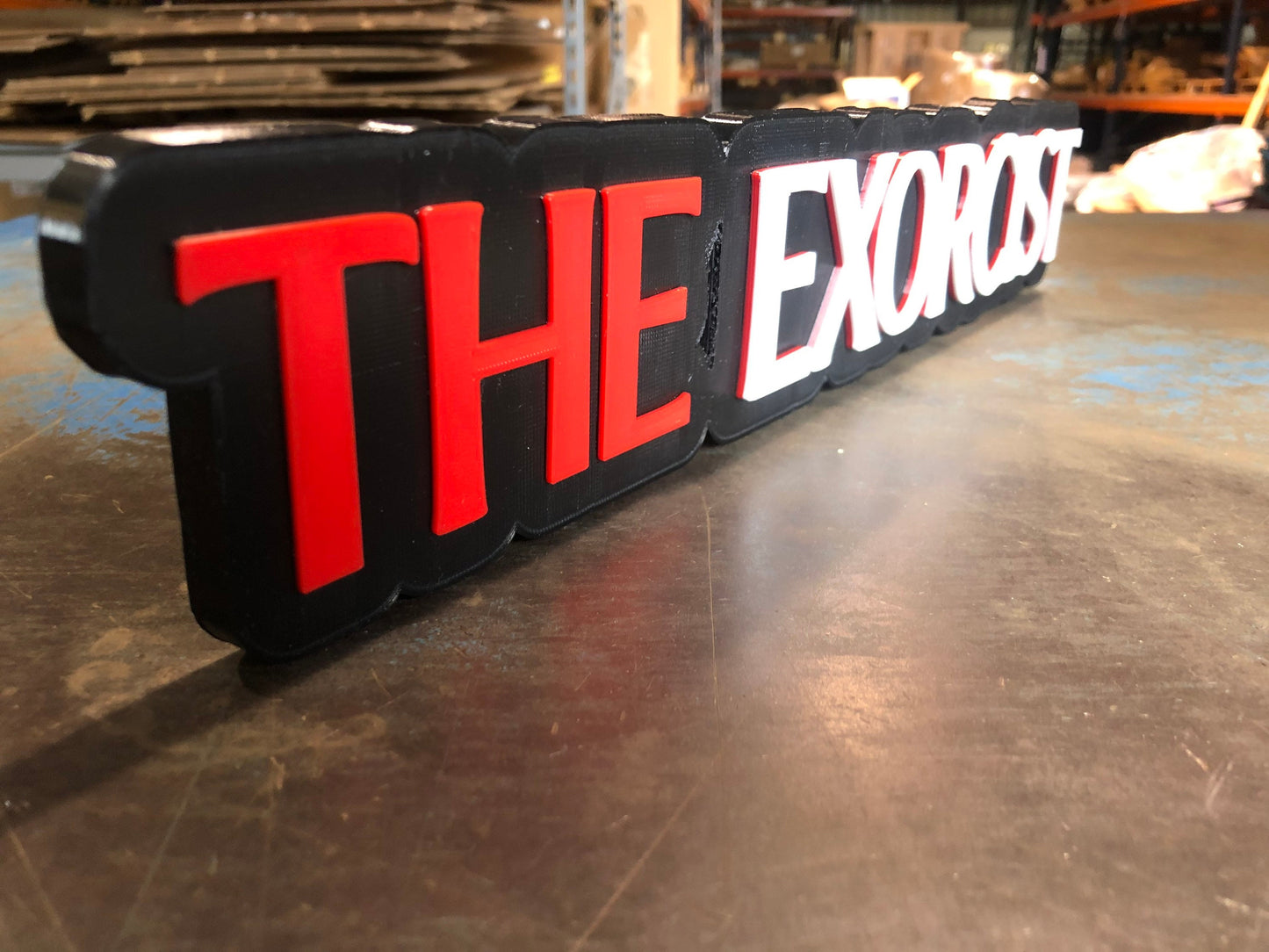 The Exorcist logo/shelf display