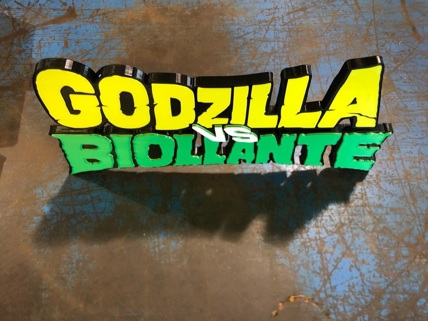 Godzilla vs Biollante logo/shelf display