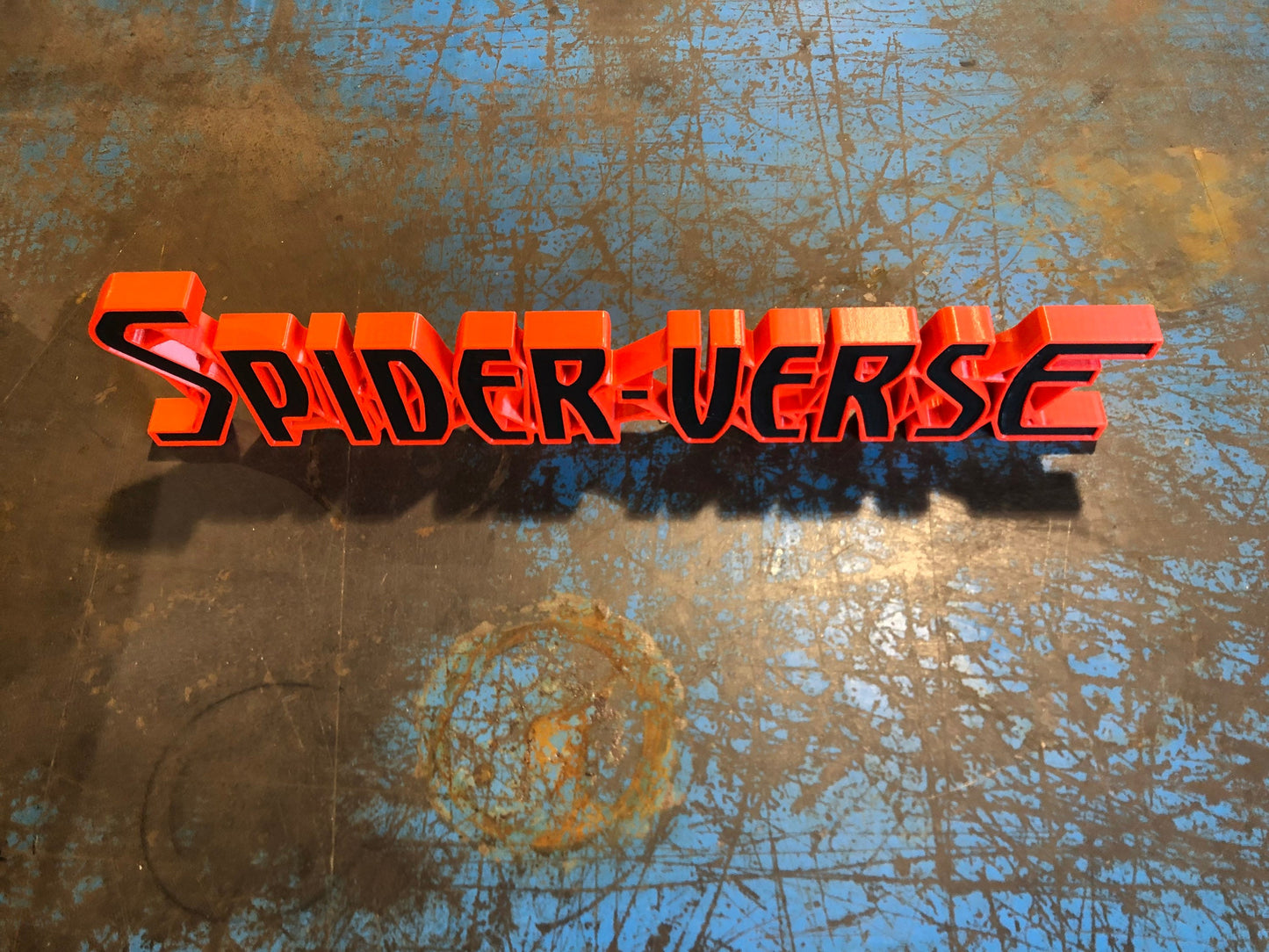 Spider-Verse logo/shelf display