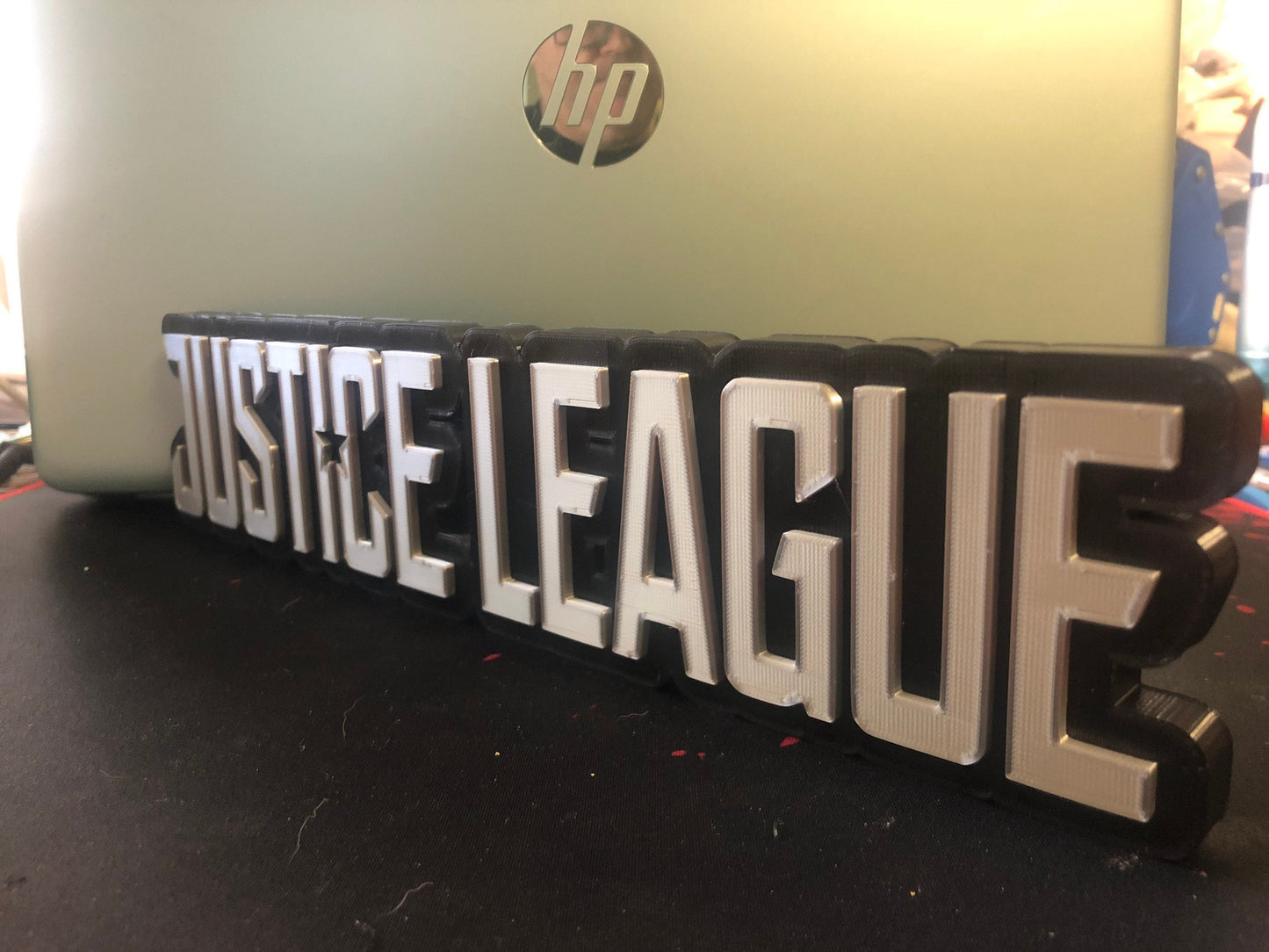 Justice League logo/shelf display