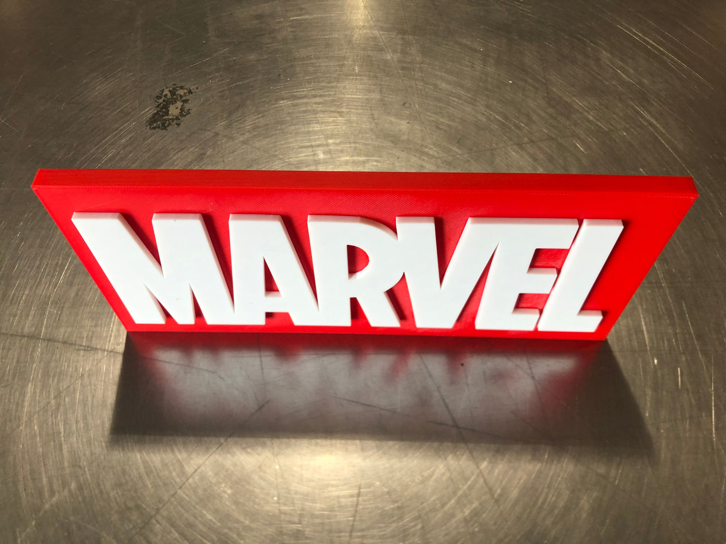 Marvel logo/shelf display