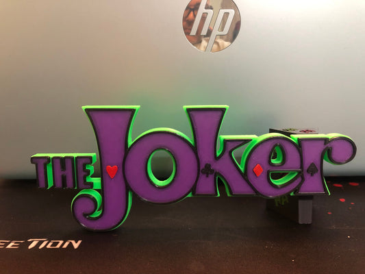 The Joker logo/shelf display