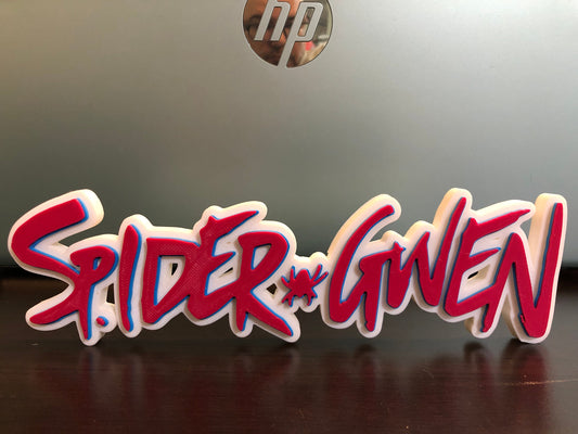 Spider-Gwen logo/shelf display