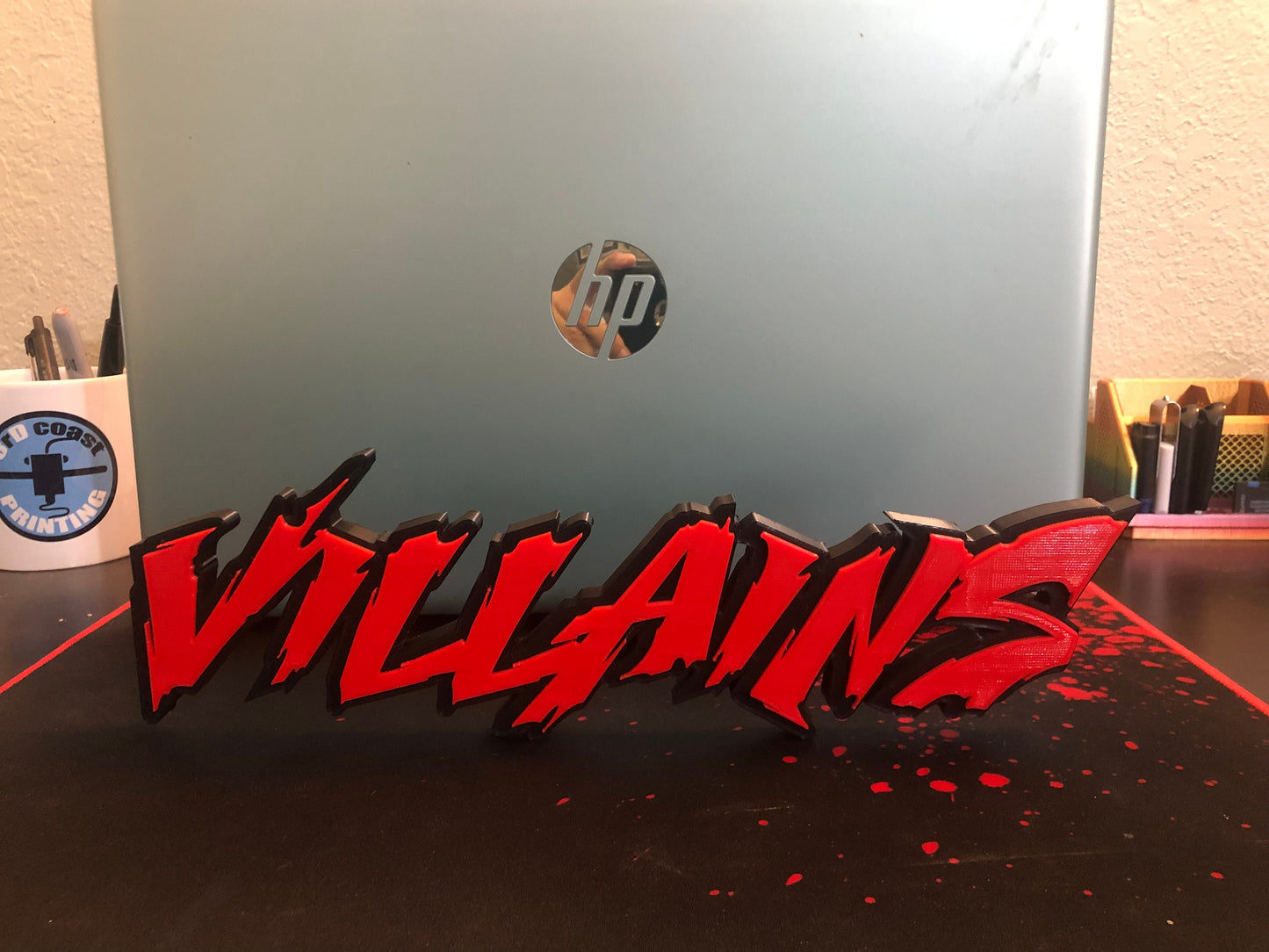 VILLAINS logo/shelf display