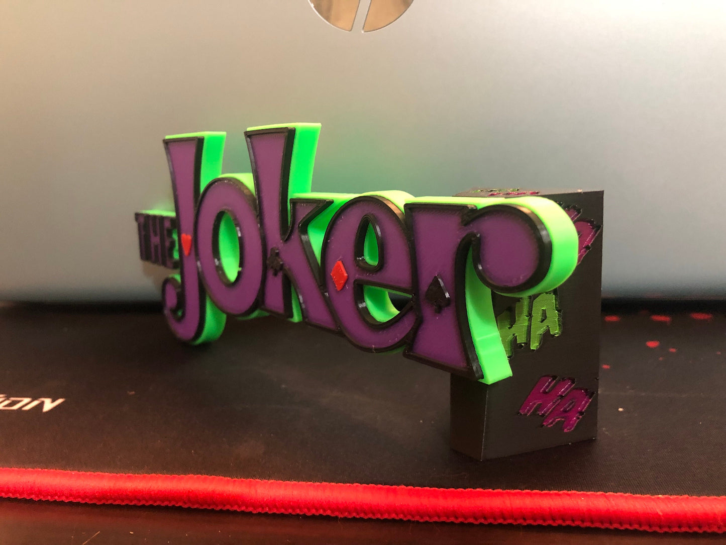 The Joker logo/shelf display