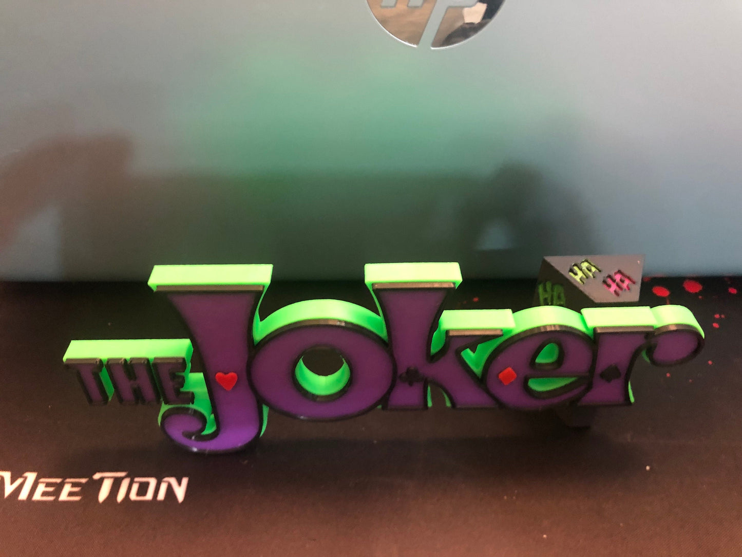 The Joker logo/shelf display